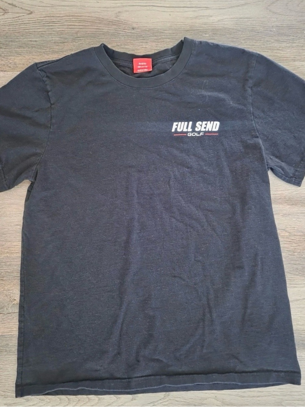 Nelk Boys Full Send Golf Black Crew Neck Short Sleeve T-Shirt Size Large